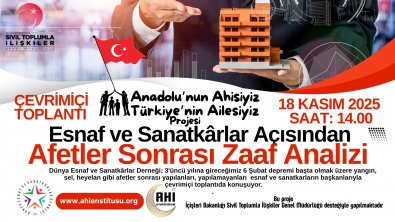 Afetler Sonrası Zaaf Analizi  Çevrimiçi Toplantısı Yapılıyor