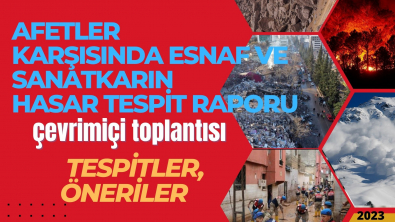 Afetler Karşısında Esnaf Ve Sanatkarın  Hasar Tespit Raporu çevrimiçi Toplantısı  Tespitler Öneriler